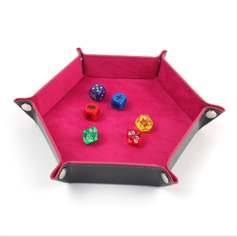 Hexagonal Velvet Dice Trays