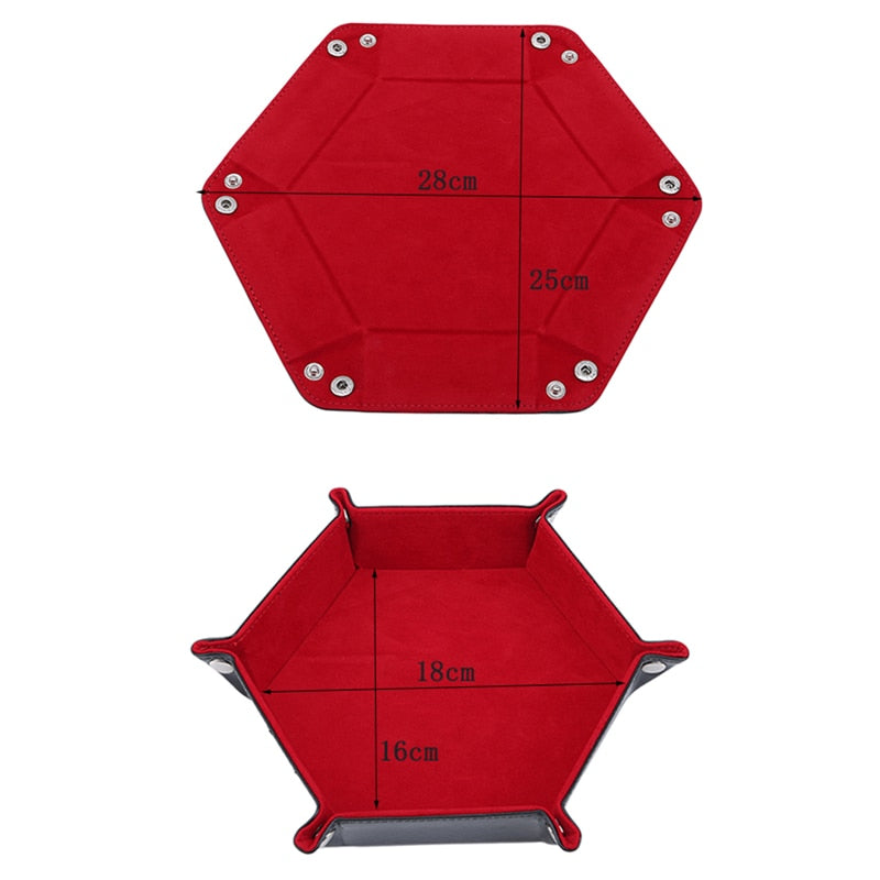 Hexagonal Velvet Dice Trays