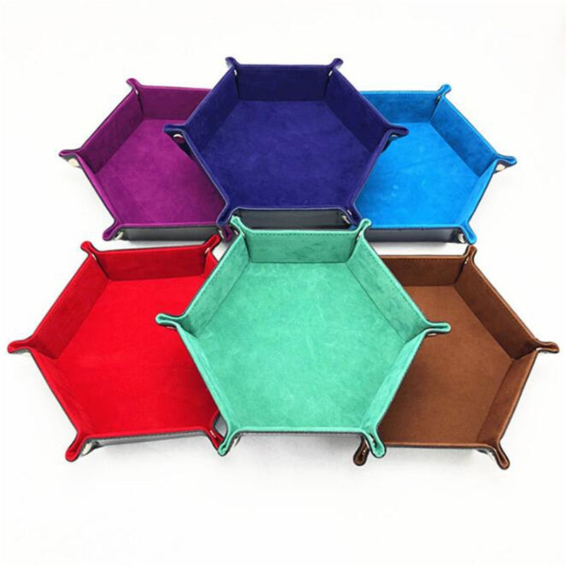 Hexagonal Velvet Dice Trays