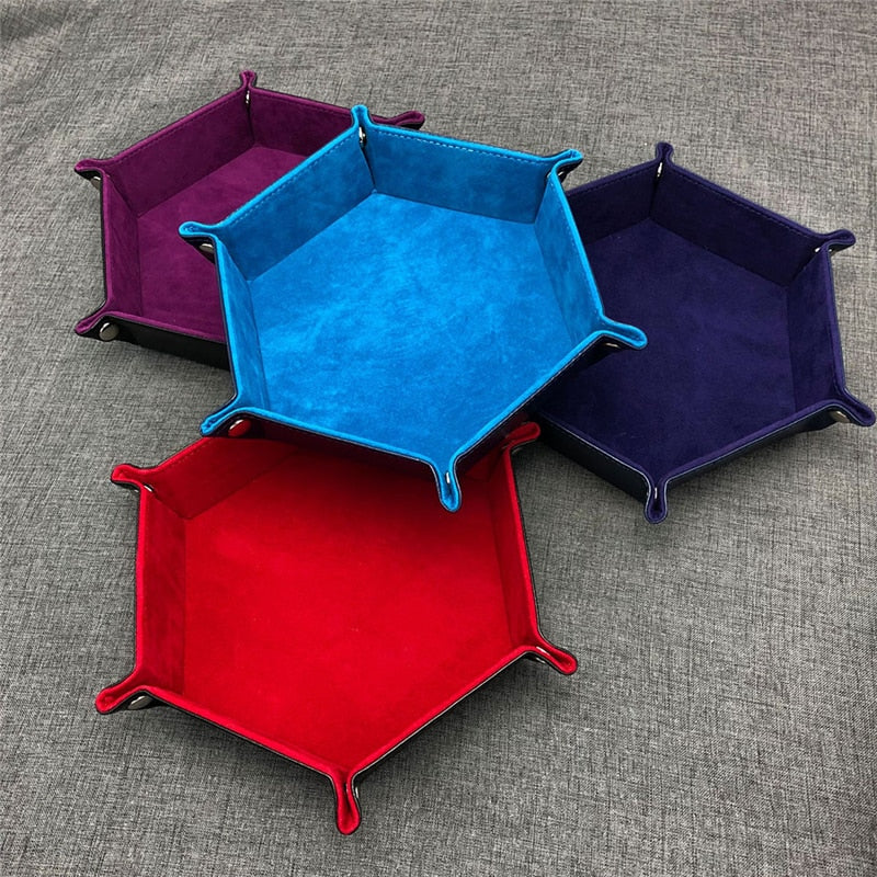 Hexagonal Velvet Dice Trays