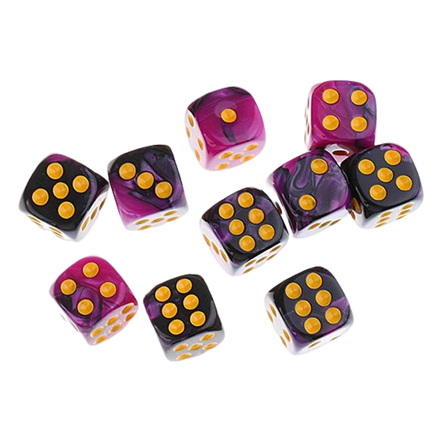 7 Piece Double-Colors Polyhedral Dices with Pouch Set