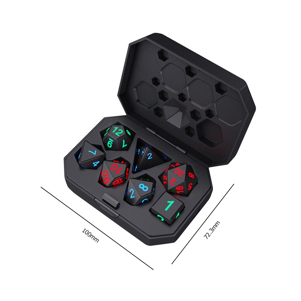 7 Piece Tri-Color LED DND Dice Set