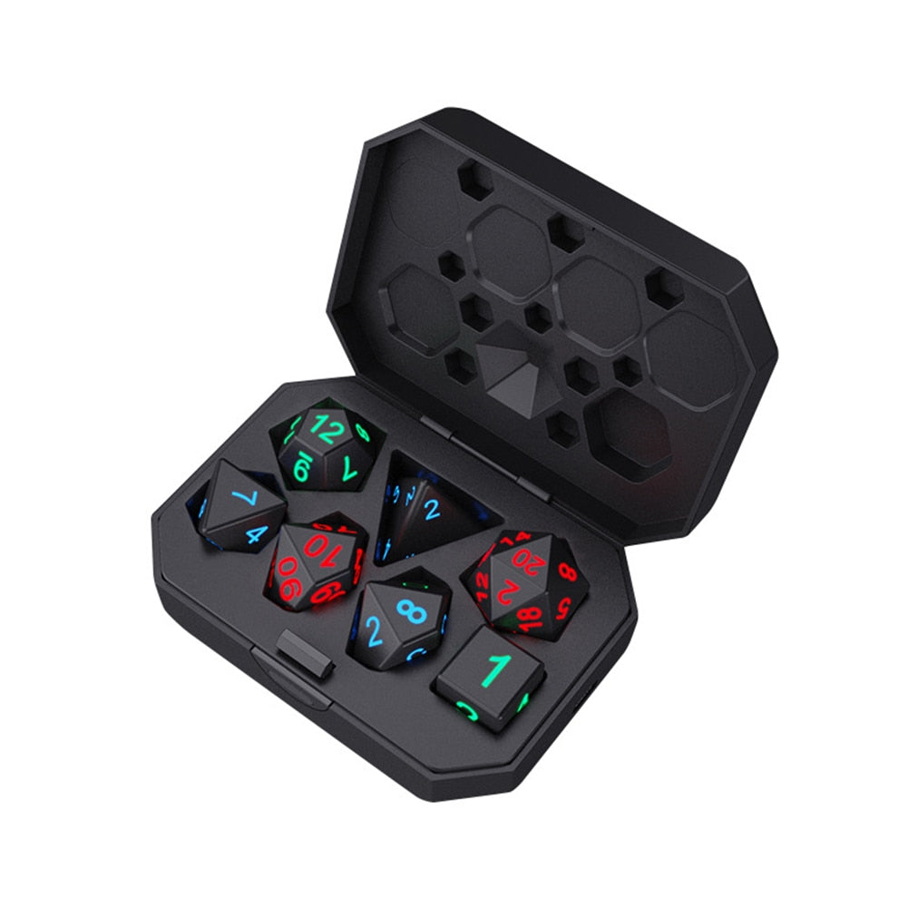 7 Piece Tri-Color LED DND Dice Set