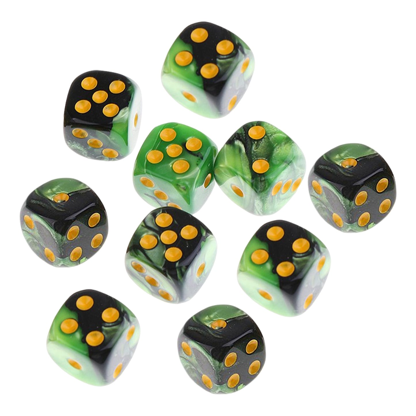 7 Piece Double-Colors Polyhedral Dices with Pouch Set